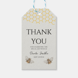 Honey bee baby shower thank you gift tags