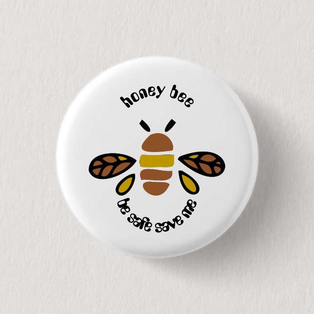 Honey bee badge rond - petit (Front)