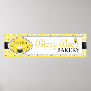 Honey Bee Bakery Business Banner Poster