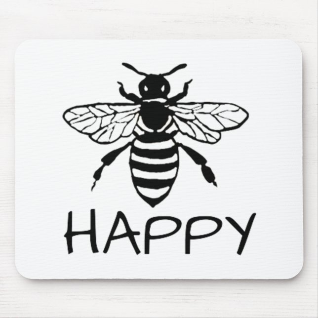 Honey Bee/ Be Happy Mouse Mat (Front)