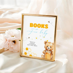 Honey Bee Bear Baby Shower Books For Baby Poster