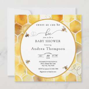 Honey Bee    Bee Baby Shower Invitation