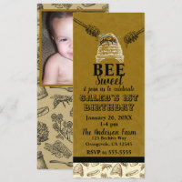 Honey Bee Beehive Birthday Party Photo Ticket