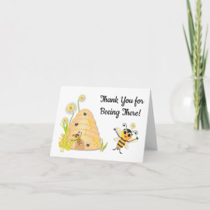 Honey Bee Beehive Thank you note Card