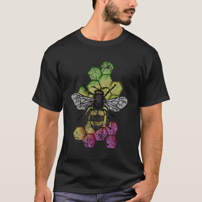 Honey Bee Beekeeg Naturalist Insect T-Shirt (Front)