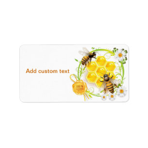 Honey Bee Beekeeper Apairist Custom Label