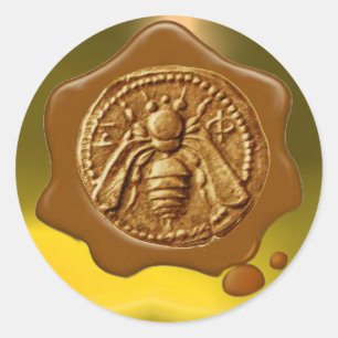 HONEY BEE,BEEKEEPER BEEKEEPING  BROWN WAX SEAL