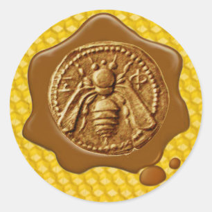 HONEY BEE,BEEKEEPER BEEKEEPING  BROWN WAX SEAL