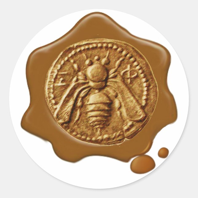 HONEY BEE,BEEKEEPER BEEKEEPING  BROWN WAX SEAL (Front)