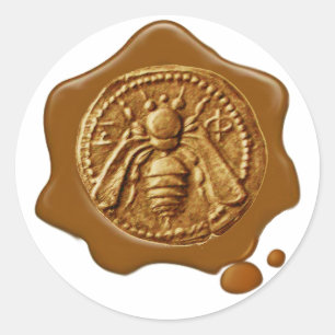 HONEY BEE,BEEKEEPER BEEKEEPING  BROWN WAX SEAL