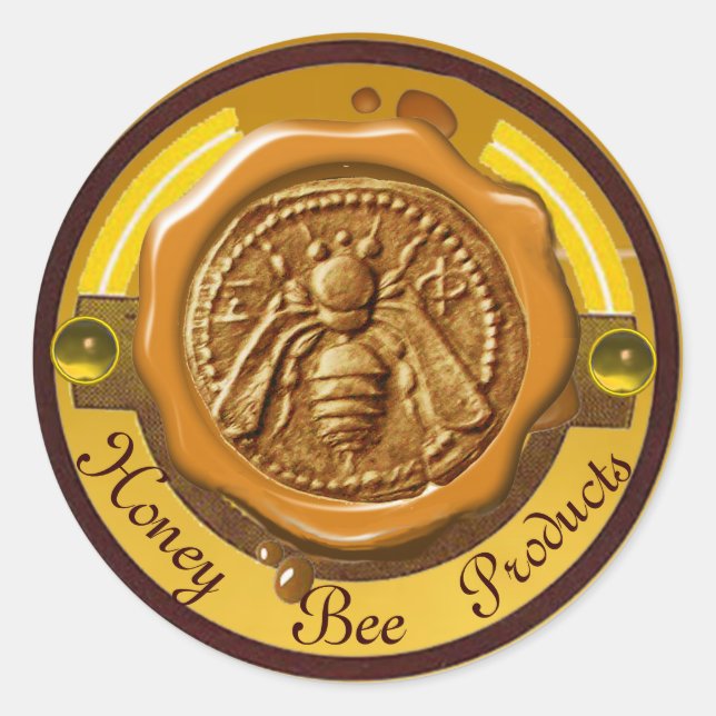 HONEY BEE / BEEKEEPER BEEKEEPING BROWN WAX SEAL (Front)