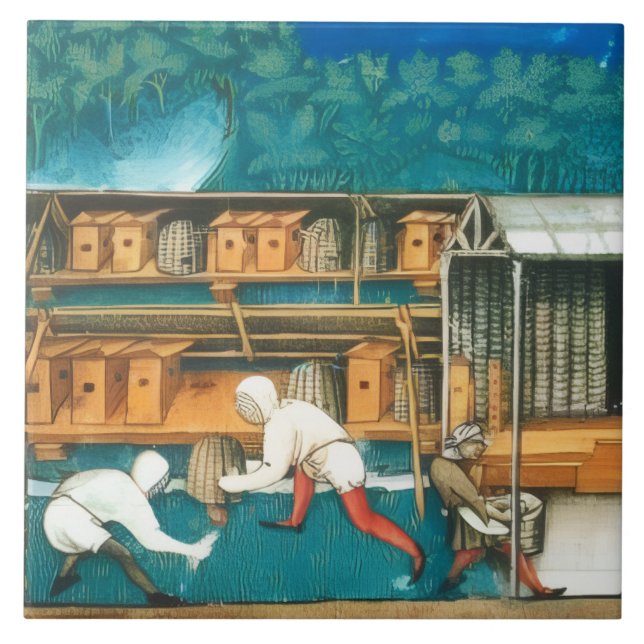 HONEY BEE / BEEKEEPER BEEKEEPING MONOGRAM TILE (Front)