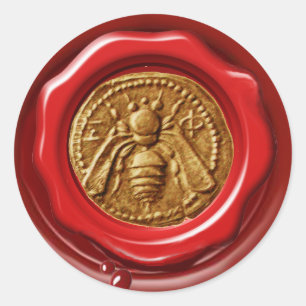 HONEY BEE BEEKEEPER BEEKEEPING RED BROWN WAX SEAL