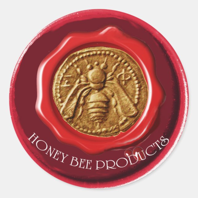 HONEY BEE / BEEKEEPER BEEKEEPING RED WAX SEAL (Front)