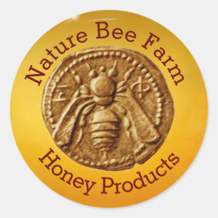 HONEY BEE / BEEKEEPER BEEKEEPING SUPPLIES CLASSIC ROUND STICKER