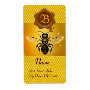 HONEY BEE ,BEEKEEPER,BROWN WAX SEAL  MONOGRAM