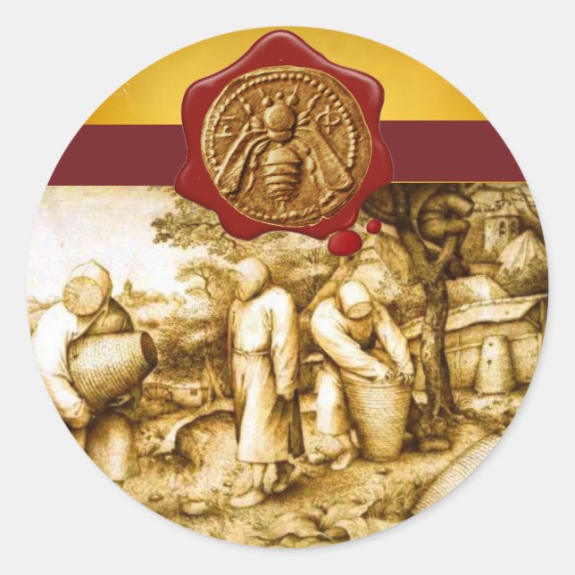 HONEY BEE, BEEKEEPER RED  WAX SEAL (Front)