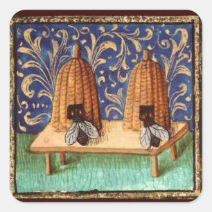 HONEY BEE, BEEKEEPER SQUARE STICKER