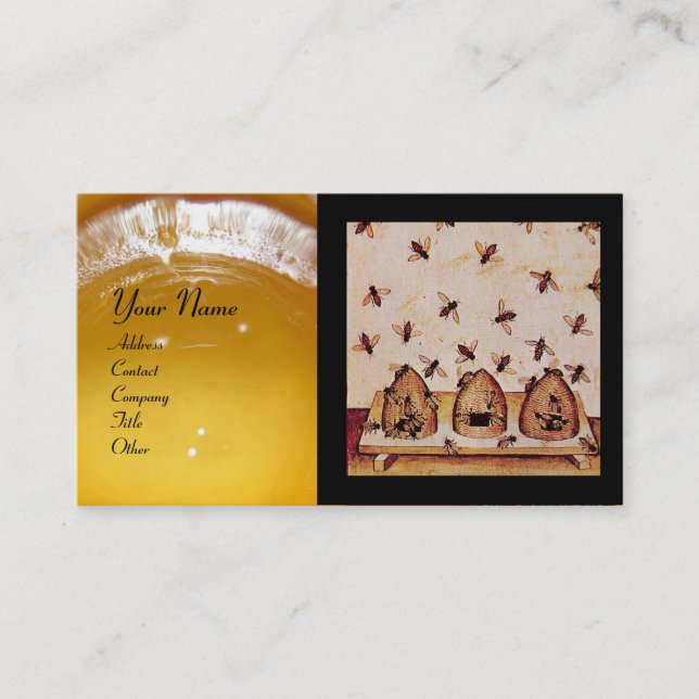 HONEY BEE ,BEEKEEPING,BEEKEEPER APIARIST BUSINESS CARD (Front)