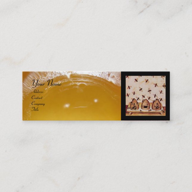 HONEY BEE ,BEEKEEPING,BEEKEEPER APIARIST MINI BUSINESS CARD (Front)