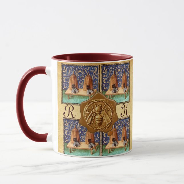 HONEY BEE BEEKEEPING BEEKEEPER APIARIST WAX SEAL MUG (Left)