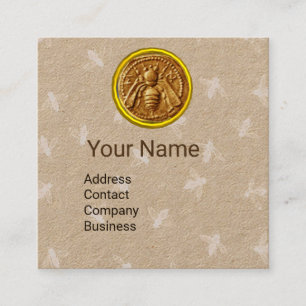 HONEY BEE,BEEKEEPING,BEEKEEPER Kraft Paper Square Business Card