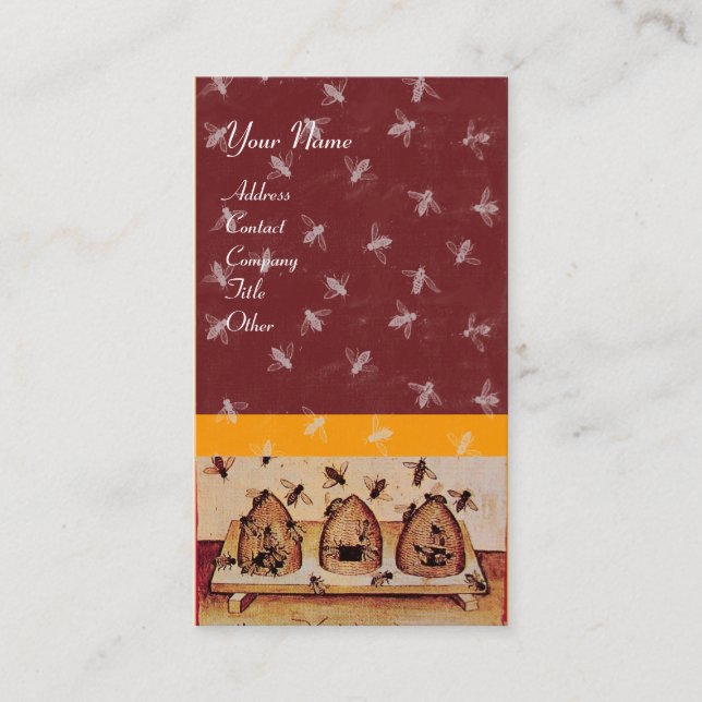 HONEY BEE ,BEEKEEPING BUSINESS CARD (Front)