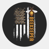 Honey-Bee Beekeeping Hive Beekeeper USA Flag Indep