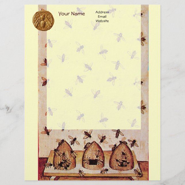 HONEY BEE ,BEEKEEPING PERSONALISED LETTERHEAD (Front)