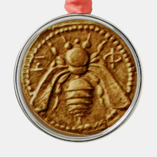 HONEY BEE, BEEKEPER METAL TREE DECORATION