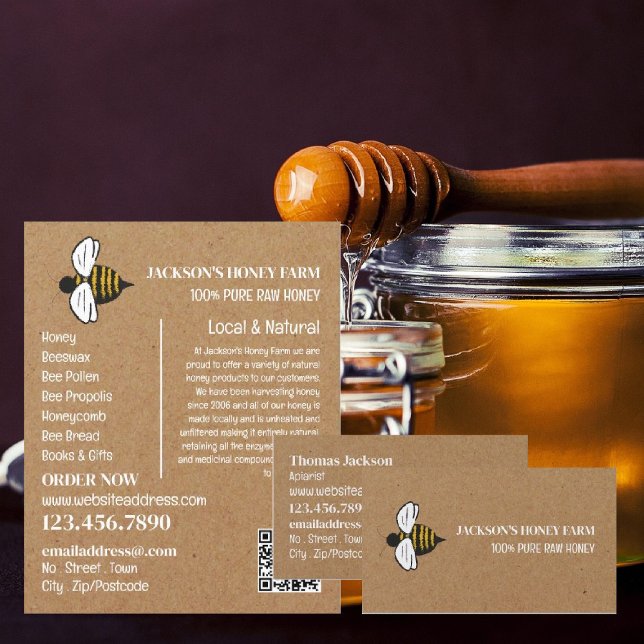 Honey Bee - Beeyard, Honey Farm Advertising Flyer (Creator Uploaded)