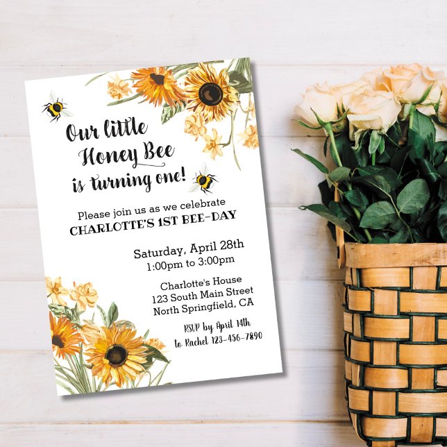 Honey Bee Birthday Invitation (Creator Uploaded)