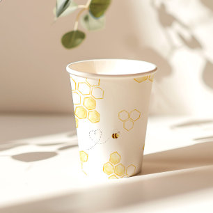 Honey Bee birthday party Paper Cups