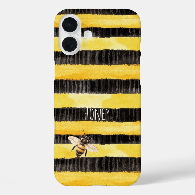 Honey Bee Black Gold Yellow   Case-Mate iPhone Case (Back)