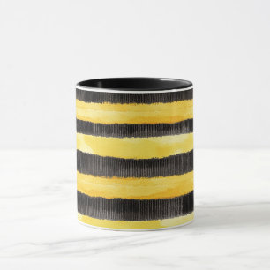 Honey Bee Black Gold Yellow Christmas Mug