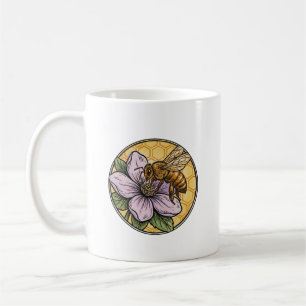 Honey Bee Blossom Honeycomb Illustration Coffee Mug