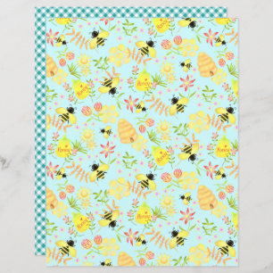 Honey Bee Blue Gingham