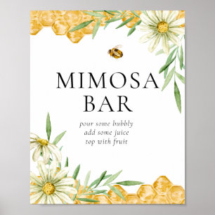 Honey Bee Bridal Mimosa Bar Drink Station Sign
