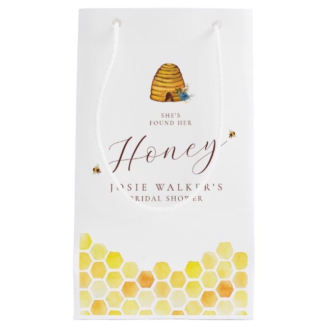 Honey Bee Bridal Shower Small Gift Bag (Front)