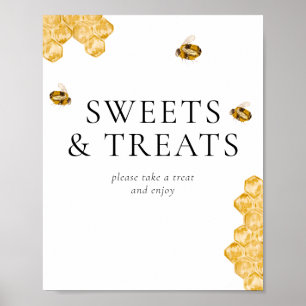 Honey Bee Bridal Shower Sweets & Treats Table Sign
