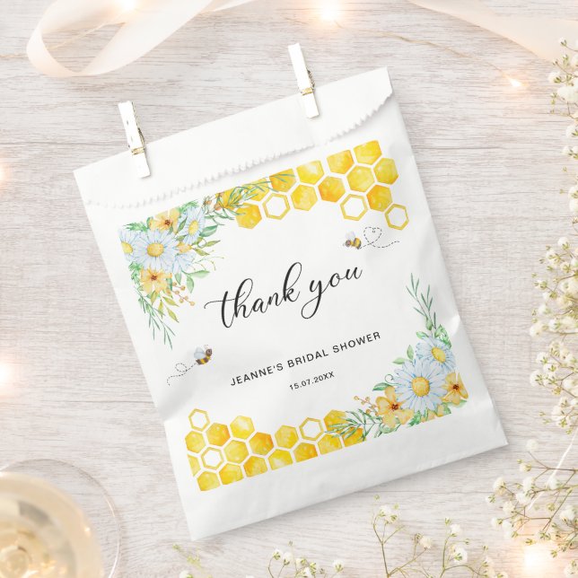 Honey Bee bridal shower thank you Favour Bags (Clipped)