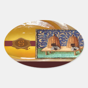 HONEY BEE, BROWN WAX SEAL MONOGRAM