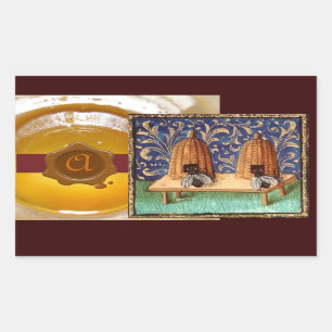 HONEY BEE, BROWN WAX SEAL MONOGRAM