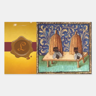 HONEY BEE, BROWN WAX SEAL MONOGRAM