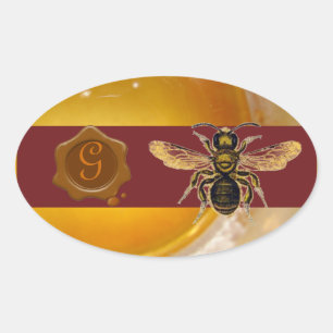HONEY BEE BROWN WAX SEAL MONOGRAM ,BEEKEEPER