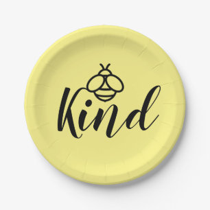Honey bee bumblebee bee kind design  paper plate