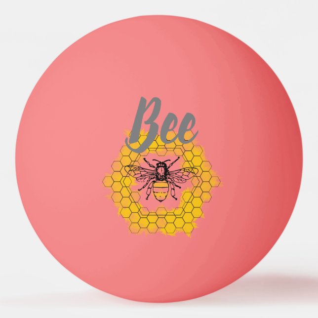 Honey bee Bumblebee trendy summer and spring Ping Pong Ball (Front)