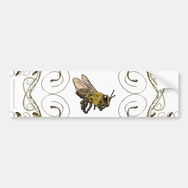Honey Bee Bumper Sticker (Front)