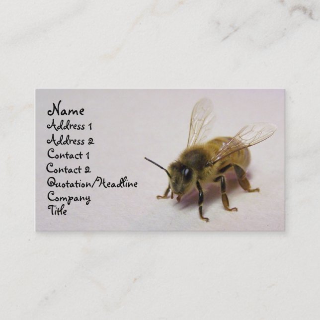 honey bee business card (Front)