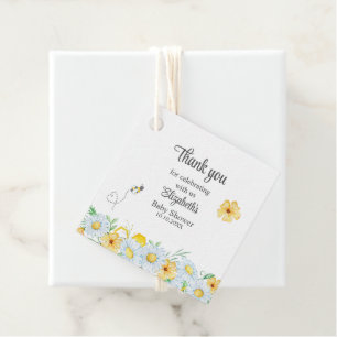 Honey Bee Chamomile Meadow Baby Shower Thank You Favour Tags